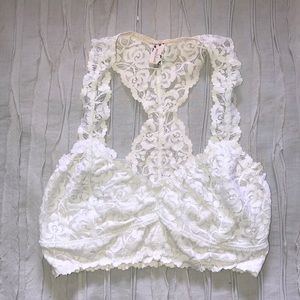 White lace bralette